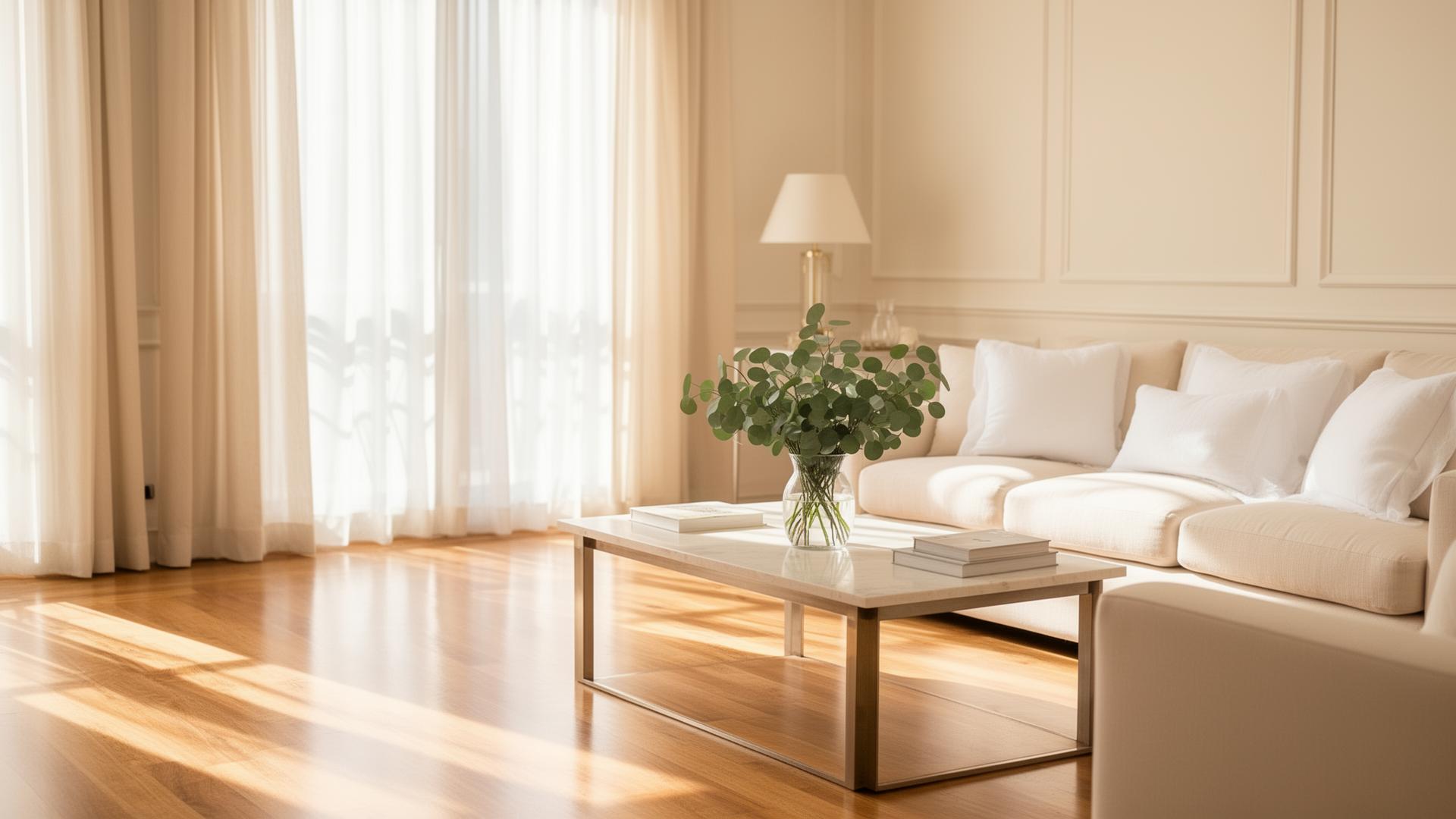 Sunlit luxury living room