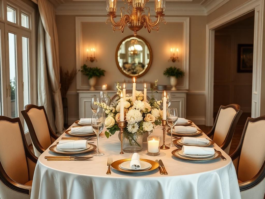 Beautifully set dining table ready for guests