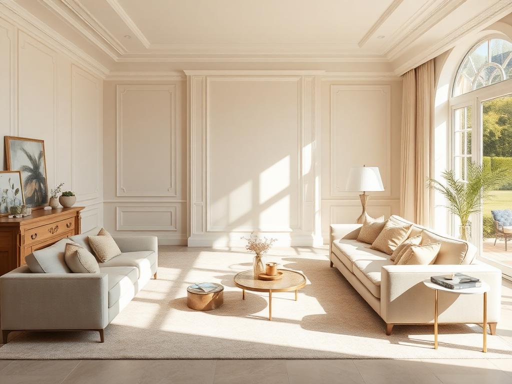 Sunlit luxury living room